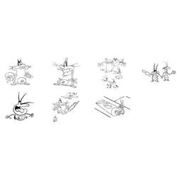 Disegno da colorare: Oggy e gli scarafaggi (Cartoni animati) #37904 - Pagine da Colorare Stampabili Gratuite