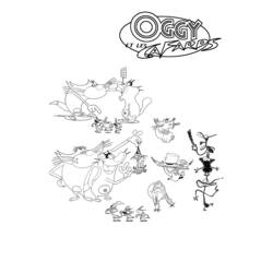 Disegno da colorare: Oggy e gli scarafaggi (Cartoni animati) #37911 - Pagine da Colorare Stampabili Gratuite