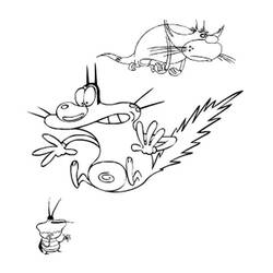 Disegno da colorare: Oggy e gli scarafaggi (Cartoni animati) #37955 - Pagine da Colorare Stampabili Gratuite