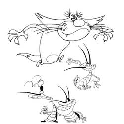 Disegno da colorare: Oggy e gli scarafaggi (Cartoni animati) #37967 - Pagine da Colorare Stampabili Gratuite