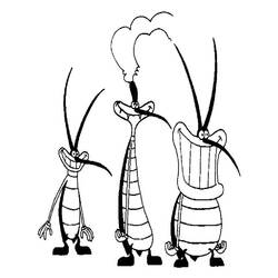 Disegne da colorare: Oggy e gli scarafaggi - Pagine da Colorare Stampabili Gratuite