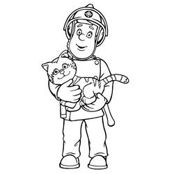 Disegno da colorare: Sam il pompiere (Cartoni animati) #39765 - Pagine da Colorare Stampabili Gratuite