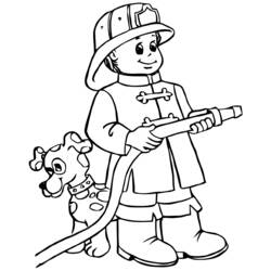 Disegne da colorare: Sam il pompiere - Pagine da Colorare Stampabili Gratuite