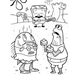 Disegno da colorare: spugna di mare (Cartoni animati) #33471 - Pagine da Colorare Stampabili Gratuite