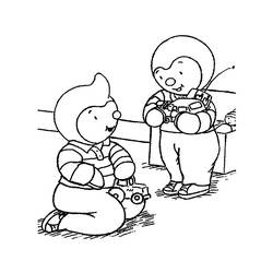 Disegno da colorare: T'choupi e Doudou (Cartoni animati) #34136 - Pagine da Colorare Stampabili Gratuite