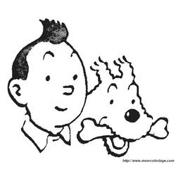 Disegno da colorare: Tintin (Cartoni animati) #25779 - Pagine da Colorare Stampabili Gratuite