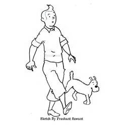 Disegno da colorare: Tintin (Cartoni animati) #25781 - Pagine da Colorare Stampabili Gratuite