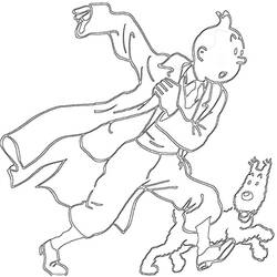 Disegno da colorare: Tintin (Cartoni animati) #25814 - Pagine da Colorare Stampabili Gratuite