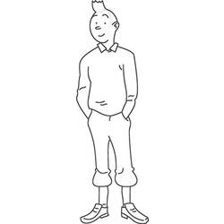 Disegno da colorare: Tintin (Cartoni animati) #25824 - Pagine da Colorare Stampabili Gratuite