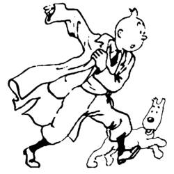 Disegno da colorare: Tintin (Cartoni animati) #25856 - Pagine da Colorare Stampabili Gratuite