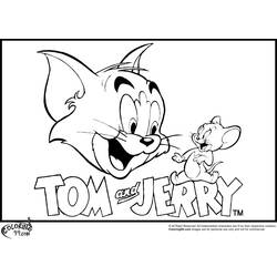 Disegno da colorare: Tom e Jerry (Cartoni animati) #24180 - Pagine da Colorare Stampabili Gratuite