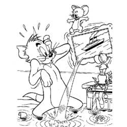 Disegno da colorare: Tom e Jerry (Cartoni animati) #24191 - Pagine da Colorare Stampabili Gratuite