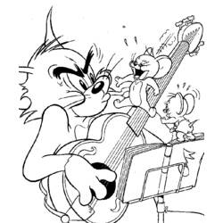 Disegno da colorare: Tom e Jerry (Cartoni animati) #24249 - Pagine da Colorare Stampabili Gratuite