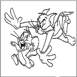 Disegno da colorare: Tom e Jerry (Cartoni animati) #24297 - Pagine da Colorare Stampabili Gratuite