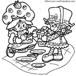 Disegno da colorare: Torta Di Fragole / Fragola (Cartoni animati) #35625 - Pagine da Colorare Stampabili Gratuite