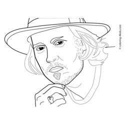 Disegno da colorare: Johnny Depp (Celebrità) #123658 - Pagine da Colorare Stampabili Gratuite