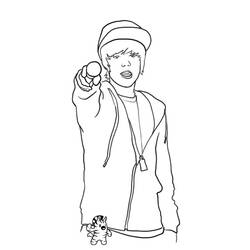 Disegno da colorare: Justin Bieber (Celebrità) #122443 - Pagine da Colorare Stampabili Gratuite