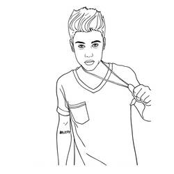 Disegno da colorare: Justin Bieber (Celebrità) #122445 - Pagine da Colorare Stampabili Gratuite