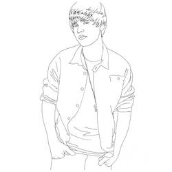 Disegno da colorare: Justin Bieber (Celebrità) #122447 - Pagine da Colorare Stampabili Gratuite