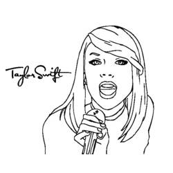 Disegno da colorare: Taylor Swift (Celebrità) #123848 - Pagine da Colorare Stampabili Gratuite