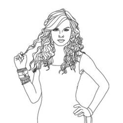 Disegne da colorare: Taylor Swift - Pagine da Colorare Stampabili Gratuite