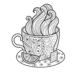 Disegno da colorare: Caffè (Cibo e Nutrizione) #210514 - Pagine da Colorare Stampabili Gratuite