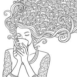 Disegno da colorare: Caffè (Cibo e Nutrizione) #210515 - Pagine da Colorare Stampabili Gratuite