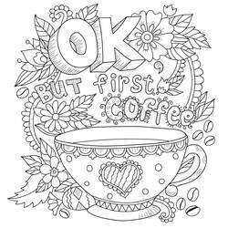 Disegno da colorare: Caffè (Cibo e Nutrizione) #210523 - Pagine da Colorare Stampabili Gratuite