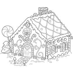 Disegno da colorare: Casa di Pan di Zenzero (Cibo e Nutrizione) #199221 - Pagine da Colorare Stampabili Gratuite