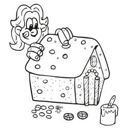 Disegno da colorare: Casa di Pan di Zenzero (Cibo e Nutrizione) #199223 - Pagine da Colorare Stampabili Gratuite