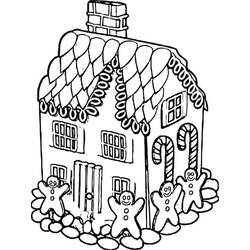 Disegno da colorare: Casa di Pan di Zenzero (Cibo e Nutrizione) #199224 - Pagine da Colorare Stampabili Gratuite