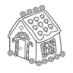 Disegno da colorare: Casa di Pan di Zenzero (Cibo e Nutrizione) #199241 - Pagine da Colorare Stampabili Gratuite