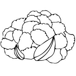 Disegno da colorare: Cavolfiore (Cibo e Nutrizione) #207505 - Pagine da Colorare Stampabili Gratuite
