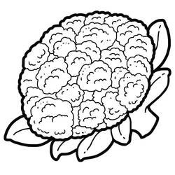Disegno da colorare: Cavolfiore (Cibo e Nutrizione) #207513 - Pagine da Colorare Stampabili Gratuite