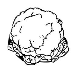 Disegno da colorare: Cavolfiore (Cibo e Nutrizione) #207515 - Pagine da Colorare Stampabili Gratuite