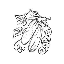 Disegni da colorare: Cetriolo - Pagine da Colorare Stampabili Gratuite