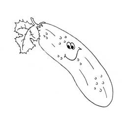 Disegno da colorare: Cetriolo (Cibo e Nutrizione) #207532 - Pagine da Colorare Stampabili Gratuite