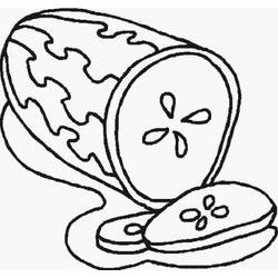 Disegno da colorare: Cetriolo (Cibo e Nutrizione) #207535 - Pagine da Colorare Stampabili Gratuite