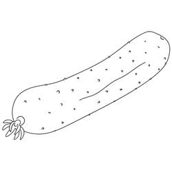 Disegno da colorare: Cetriolo (Cibo e Nutrizione) #207537 - Pagine da Colorare Stampabili Gratuite