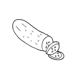 Disegno da colorare: Cetriolo (Cibo e Nutrizione) #207538 - Pagine da Colorare Stampabili Gratuite