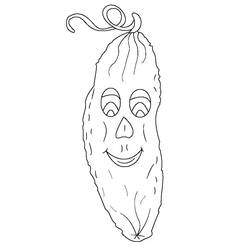 Disegno da colorare: Cetriolo (Cibo e Nutrizione) #207541 - Pagine da Colorare Stampabili Gratuite