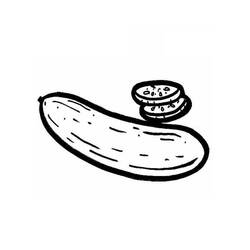 Disegno da colorare: Cetriolo (Cibo e Nutrizione) #207544 - Pagine da Colorare Stampabili Gratuite