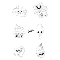 Disegno da colorare: Cibo Kawaii (Cibo e Nutrizione) #209283 - Pagine da Colorare Stampabili Gratuite