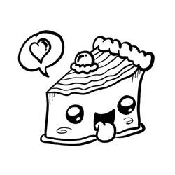 Disegno da colorare: Cibo Kawaii (Cibo e Nutrizione) #209288 - Pagine da Colorare Stampabili Gratuite