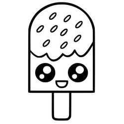 Disegno da colorare: Cibo Kawaii (Cibo e Nutrizione) #209290 - Pagine da Colorare Stampabili Gratuite