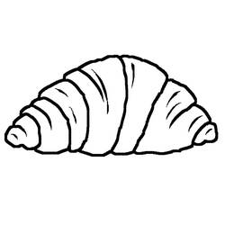 Disegno da colorare: Cornetto (Cibo e Nutrizione) #206880 - Pagine da Colorare Stampabili Gratuite