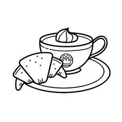 Disegno da colorare: Cornetto (Cibo e Nutrizione) #206882 - Pagine da Colorare Stampabili Gratuite