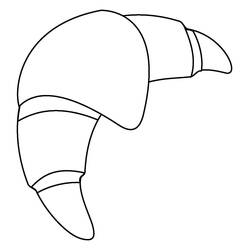 Disegno da colorare: Cornetto (Cibo e Nutrizione) #206884 - Pagine da Colorare Stampabili Gratuite