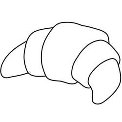 Disegno da colorare: Cornetto (Cibo e Nutrizione) #206887 - Pagine da Colorare Stampabili Gratuite