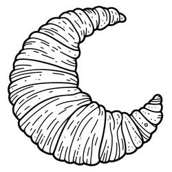 Disegno da colorare: Cornetto (Cibo e Nutrizione) #206888 - Pagine da Colorare Stampabili Gratuite